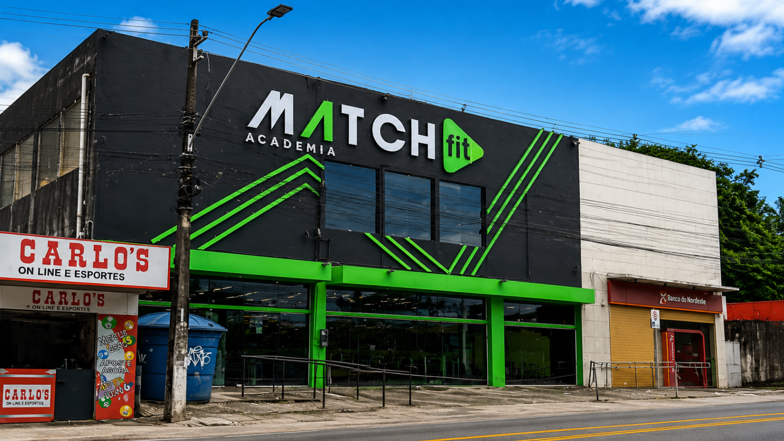 Área de treino da unidade Match Fit São Lourenço