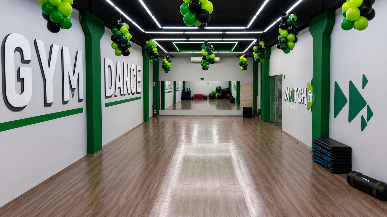 Sala de ginástica e dança da Match Fit Camaragibe I