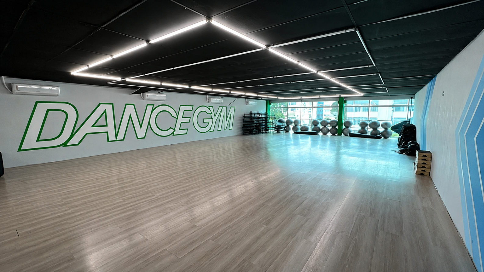 Sala de dança e ginástica da Match Fit Candeias