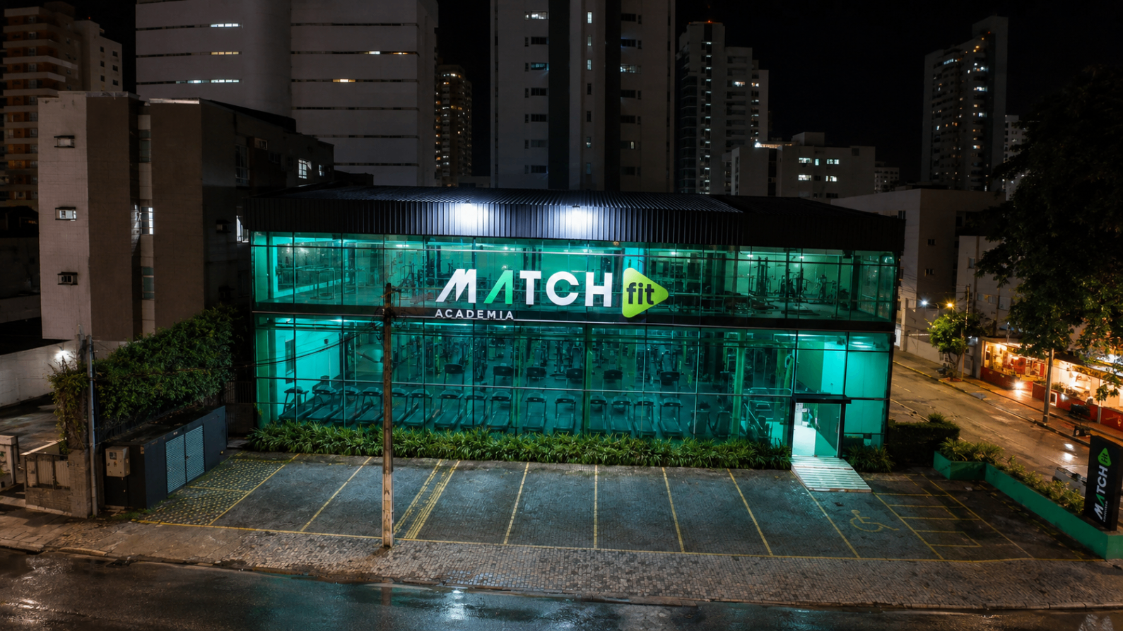 Área de treino da unidade Match Fit Candeias