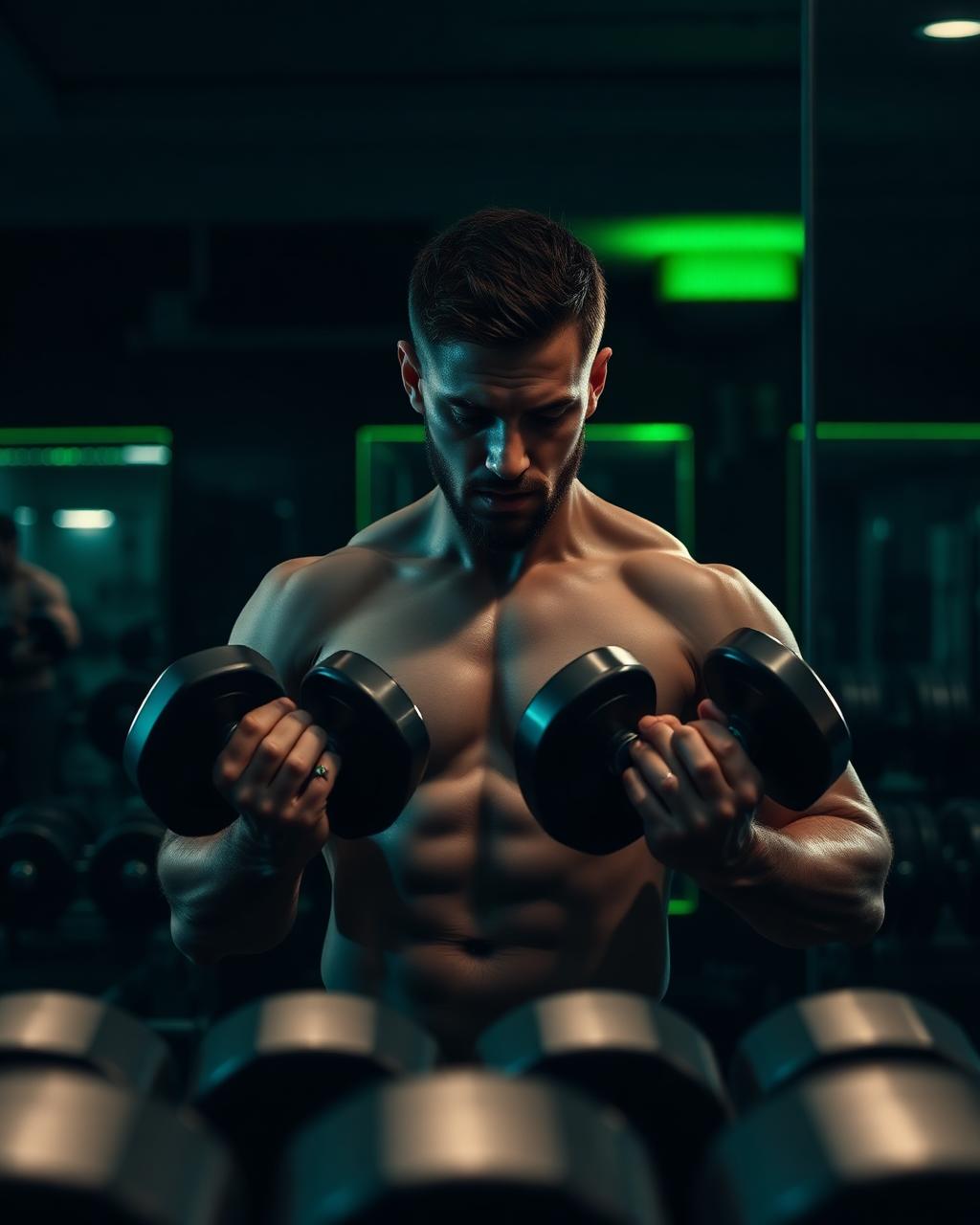 Aluno treinando na área de musculação da Match Fit